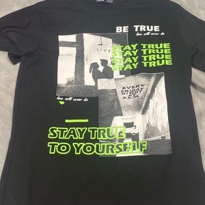Black “Stay True” Shirt